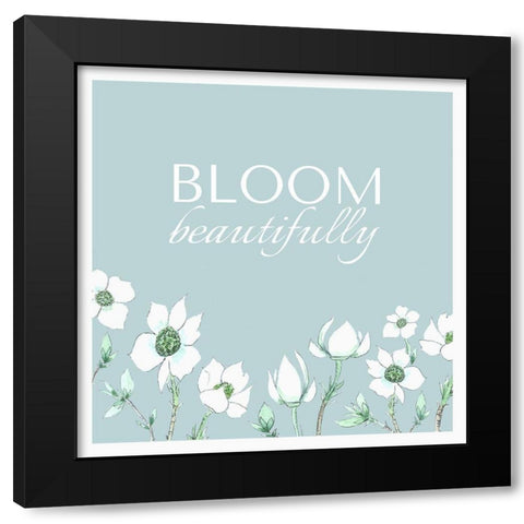 Bloom Beautifully Black Modern Wood Framed Art Print with Double Matting by Tyndall, Elizabeth