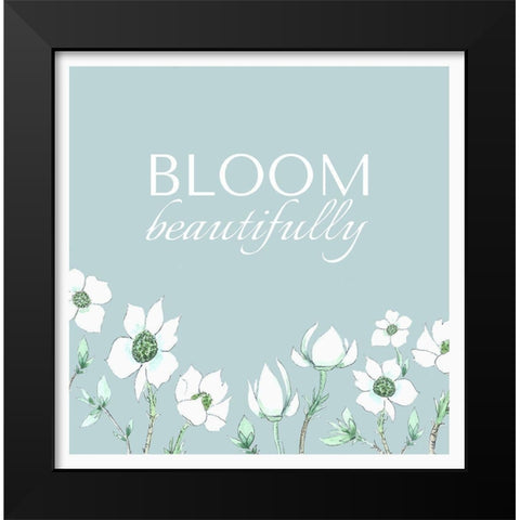 Bloom Beautifully Black Modern Wood Framed Art Print by Tyndall, Elizabeth