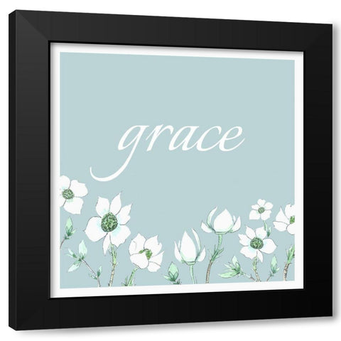 Grace Black Modern Wood Framed Art Print with Double Matting by Tyndall, Elizabeth