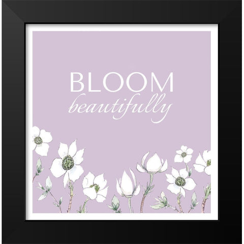 Bloom Beautifully Black Modern Wood Framed Art Print by Tyndall, Elizabeth