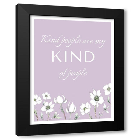 Kind People Black Modern Wood Framed Art Print with Double Matting by Tyndall, Elizabeth