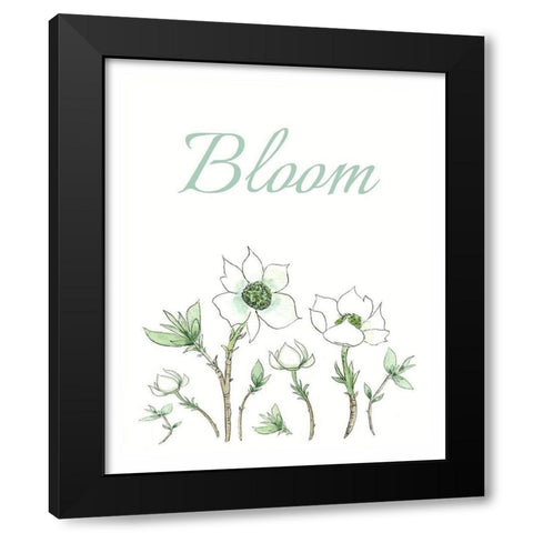 Bloom  Black Modern Wood Framed Art Print by Tyndall, Elizabeth