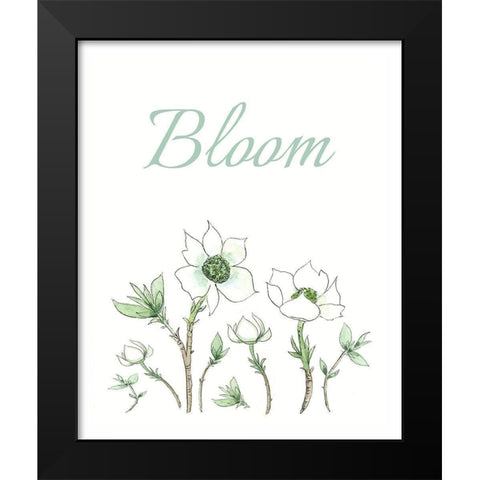 Bloom  Black Modern Wood Framed Art Print by Tyndall, Elizabeth