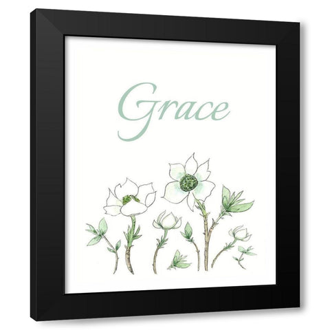 Grace Black Modern Wood Framed Art Print by Tyndall, Elizabeth