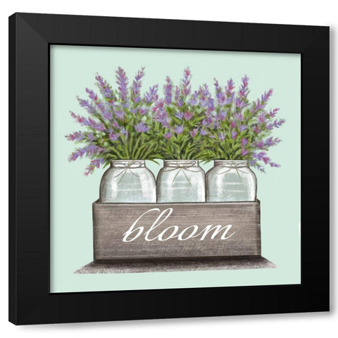 Bloom Black Modern Wood Framed Art Print with Double Matting by Tyndall, Elizabeth