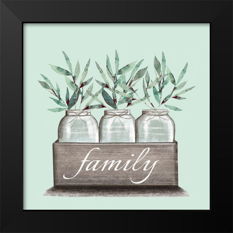 Family Black Modern Wood Framed Art Print by Tyndall, Elizabeth