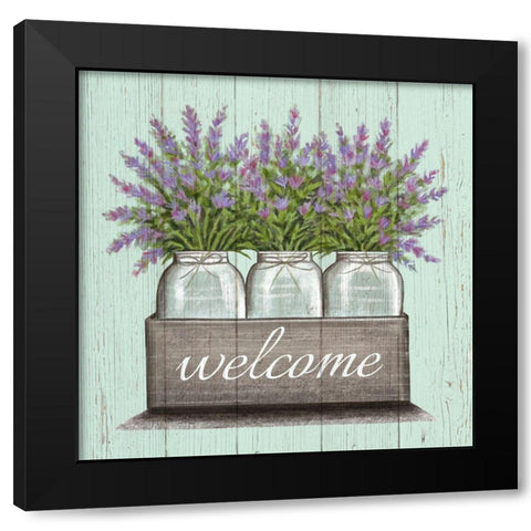 Welcome Black Modern Wood Framed Art Print with Double Matting by Tyndall, Elizabeth