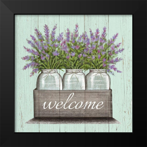 Welcome Black Modern Wood Framed Art Print by Tyndall, Elizabeth