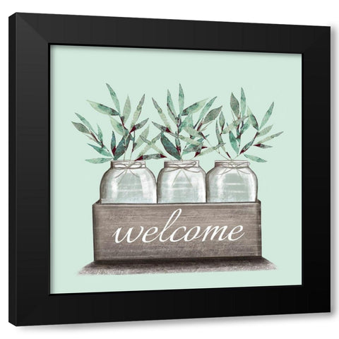 Welcome Black Modern Wood Framed Art Print with Double Matting by Tyndall, Elizabeth
