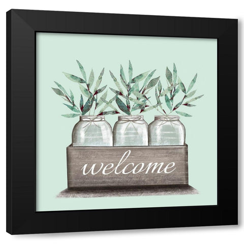 Welcome Black Modern Wood Framed Art Print by Tyndall, Elizabeth