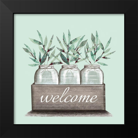 Welcome Black Modern Wood Framed Art Print by Tyndall, Elizabeth