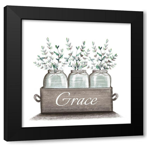 Grace Black Modern Wood Framed Art Print with Double Matting by Tyndall, Elizabeth