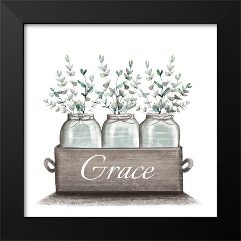 Grace Black Modern Wood Framed Art Print by Tyndall, Elizabeth