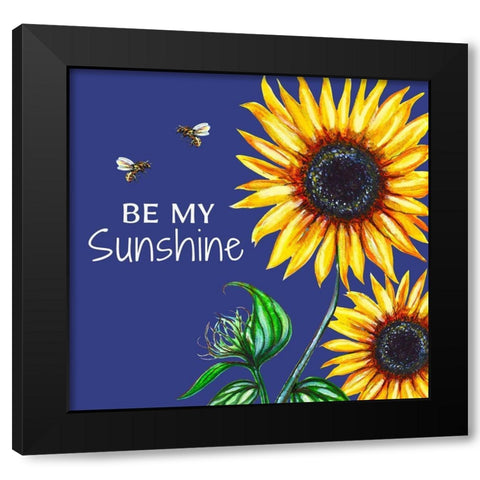 Be My Sunshine Black Modern Wood Framed Art Print with Double Matting by Tyndall, Elizabeth