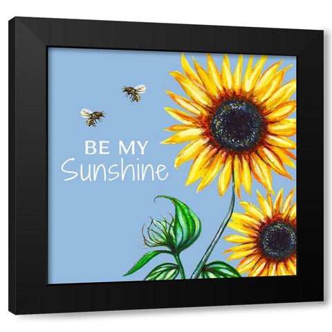 Sunshine Black Modern Wood Framed Art Print by Tyndall, Elizabeth