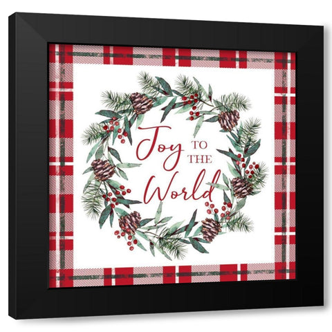 Joy to the World Black Modern Wood Framed Art Print with Double Matting by Tyndall, Elizabeth