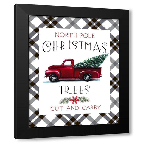 North Pole Black Modern Wood Framed Art Print with Double Matting by Tyndall, Elizabeth