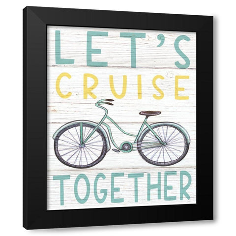 Lets Cruise Black Modern Wood Framed Art Print with Double Matting by Tyndall, Elizabeth