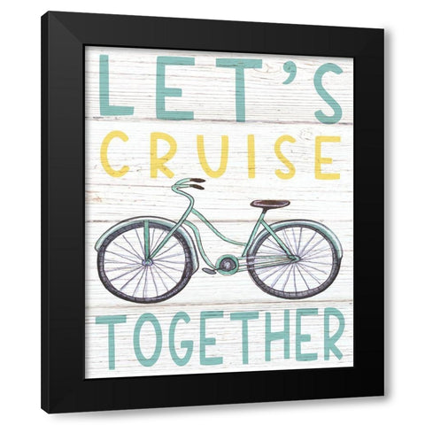 Lets Cruise Black Modern Wood Framed Art Print by Tyndall, Elizabeth