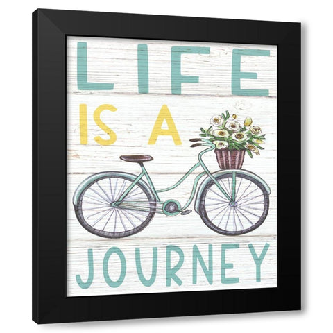 Life is a Journey Black Modern Wood Framed Art Print with Double Matting by Tyndall, Elizabeth