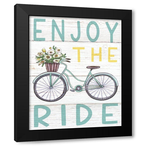 Enjoy the Ride Black Modern Wood Framed Art Print with Double Matting by Tyndall, Elizabeth