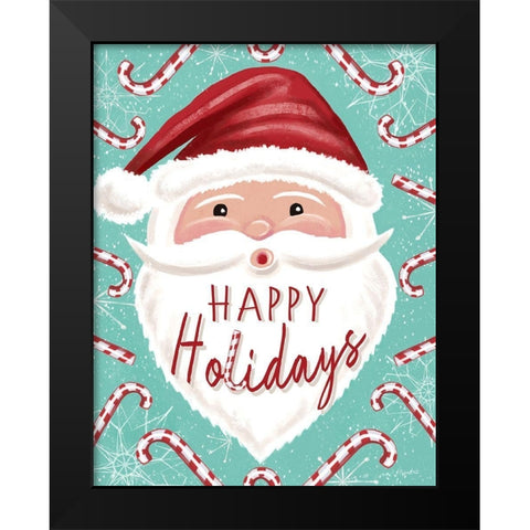 Happy Holidays Black Modern Wood Framed Art Print by Tyndall, Elizabeth
