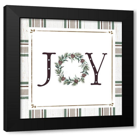 Joy Black Modern Wood Framed Art Print with Double Matting by Tyndall, Elizabeth