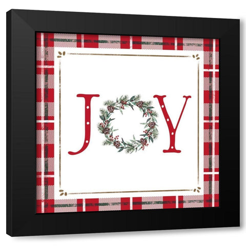 Joy Black Modern Wood Framed Art Print with Double Matting by Tyndall, Elizabeth