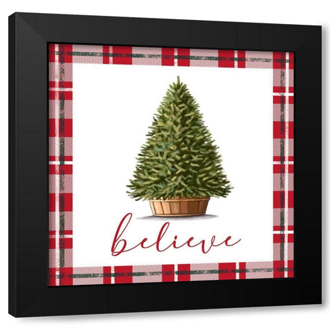 Believe Black Modern Wood Framed Art Print with Double Matting by Tyndall, Elizabeth