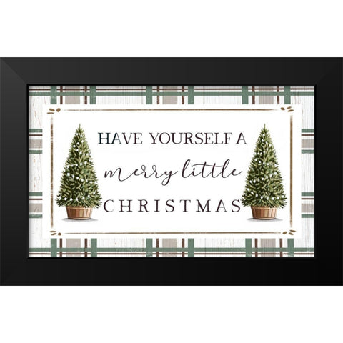 Merry Little Christmas II Black Modern Wood Framed Art Print by Tyndall, Elizabeth