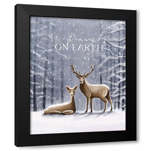 Peace on Earth Black Modern Wood Framed Art Print by Tyndall, Elizabeth