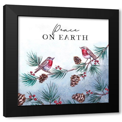 Peace on Earth Black Modern Wood Framed Art Print by Tyndall, Elizabeth