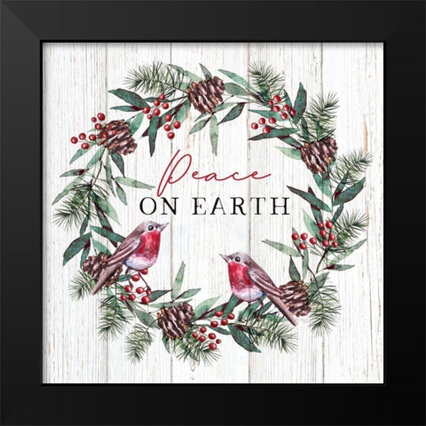 Peace on Earth Black Modern Wood Framed Art Print by Tyndall, Elizabeth