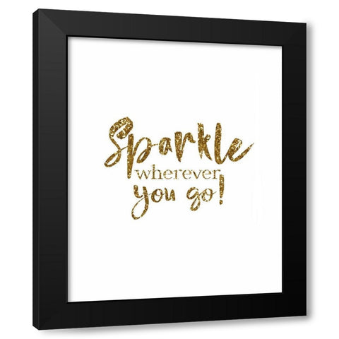 Sparkle Black Modern Wood Framed Art Print with Double Matting by Tyndall, Elizabeth