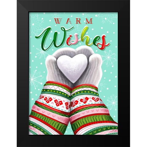 Warm Wishes Black Modern Wood Framed Art Print by Tyndall, Elizabeth