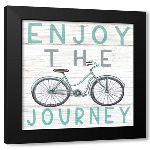 Enjoy the Journey Black Modern Wood Framed Art Print with Double Matting by Tyndall, Elizabeth