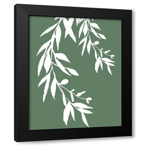 Leaves I Black Modern Wood Framed Art Print with Double Matting by Tyndall, Elizabeth