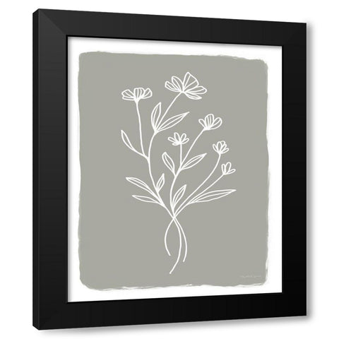 Gray Botanical III Black Modern Wood Framed Art Print by Tyndall, Elizabeth