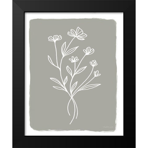 Gray Botanical III Black Modern Wood Framed Art Print by Tyndall, Elizabeth