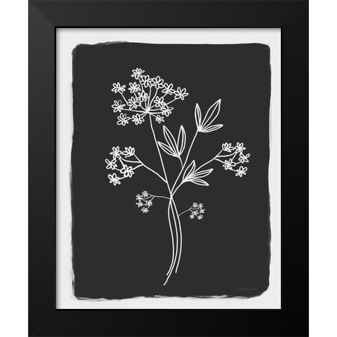 Charcoal Botanical I Black Modern Wood Framed Art Print by Tyndall, Elizabeth