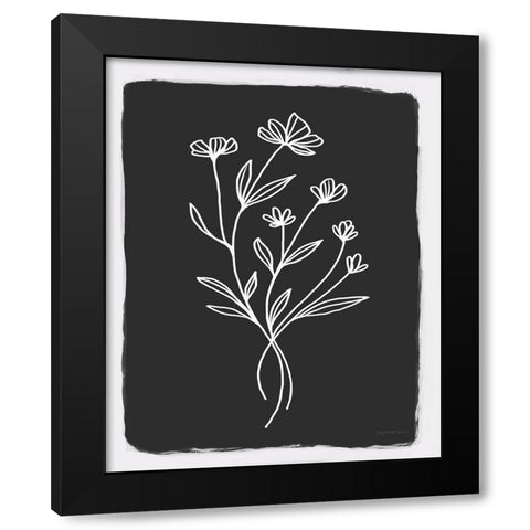 Charcoal Botanical II Black Modern Wood Framed Art Print with Double Matting by Tyndall, Elizabeth