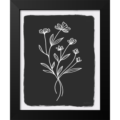 Charcoal Botanical II Black Modern Wood Framed Art Print by Tyndall, Elizabeth