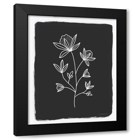 Charcoal Botanical III Black Modern Wood Framed Art Print with Double Matting by Tyndall, Elizabeth