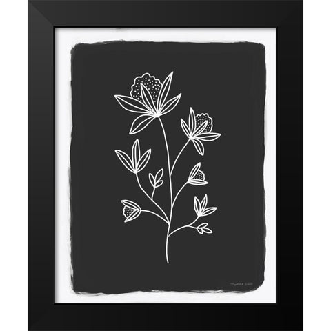 Charcoal Botanical III Black Modern Wood Framed Art Print by Tyndall, Elizabeth