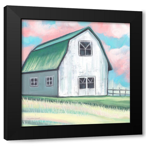 Farmhouse Barn Black Modern Wood Framed Art Print with Double Matting by Tyndall, Elizabeth