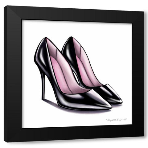 Black High Heels Black Modern Wood Framed Art Print with Double Matting by Tyndall, Elizabeth