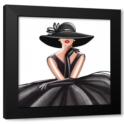 Glam Gown Black Modern Wood Framed Art Print with Double Matting by Tyndall, Elizabeth