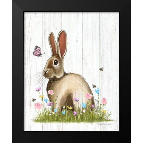 Easter Rabbit II Black Modern Wood Framed Art Print by Tyndall, Elizabeth