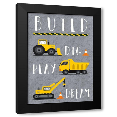 Build Black Modern Wood Framed Art Print by Tyndall, Elizabeth