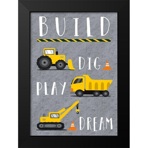 Build Black Modern Wood Framed Art Print by Tyndall, Elizabeth